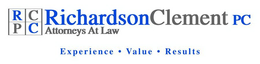 RCPC RICHARDSONCLEMENT PC ATTORNEYS AT LAW EXPERIENCE · VALUE · RESULTS trademark