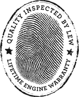 QUALITY INSPECTED BY LEW LIFETIME ENGINEWARRANTY trademark