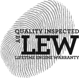 QUALITY INSPECTED BY LEW LIFETIME ENGINEWARRANTY trademark
