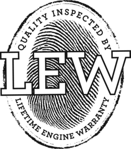 QUALITY INSPECTED BY LEW LIFETIME ENGINEWARRANTY trademark