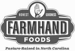 FARMHAND FOODS HONEST GOODNESS PASTURE-RAISED IN NORTH CAROLINA trademark