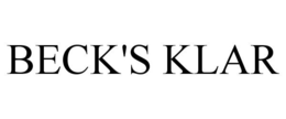 BECK'S KLAR trademark