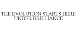 THE EVOLUTION STARTS HERE UNDER BRILLIANCE trademark