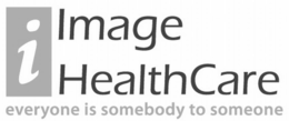 I IMAGE HEALTHCARE EVERYONE IS SOMEBODY TO SOMEONE trademark