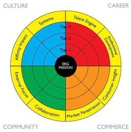 CULTURE CAREER COMMUNITY COMMERCE ERG MISSION TALENT ENGINE PROFESSIONAL DEVELOPMENT CONSUMER INSIGHT MARKET PENETRATION COLLABORATION EXTERNAL FOCUS AFFINITY IMPACT SYSTEMS TIER 1 TIER 2 TIER 3 trademark