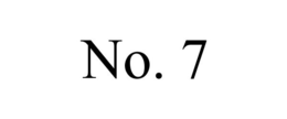 NO. 7 trademark