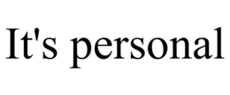 IT'S PERSONAL trademark
