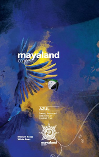 MAYALAND COFFEE AZUL SWEET, BALANCED WITH HINTS OF TROPICAL FRUIT MEDIUM ROAST WHOLE BEAN MAYALAND COFFEE trademark