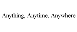 ANYTHING, ANYTIME, ANYWHERE trademark