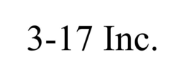3-17 INC. trademark