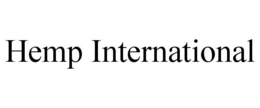 HEMP INTERNATIONAL trademark