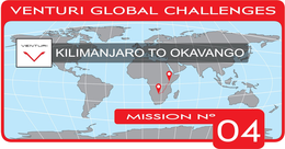 VENTURI GLOBAL CHALLENGES VENTURI V KILIMANJARO TO OKAVANGO MISSION NO 04 trademark