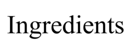 INGREDIENTS trademark
