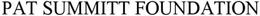 PAT SUMMITT FOUNDATION trademark