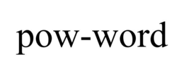 POW-WORD trademark