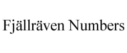 FJÄLLRÄVEN NUMBERS trademark