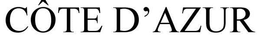 CÔTE D'AZUR trademark