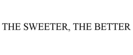 THE SWEETER, THE BETTER trademark