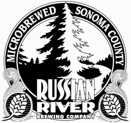 RUSSIAN RIVER BREWING COMPANY MICROBREWED SONOMA COUNTY trademark