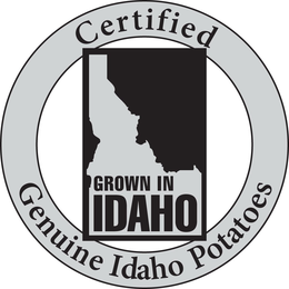 CERTIFIED GENUINE IDAHO POTATOES GROWN IN IDAHO trademark