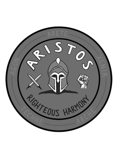 ARISTOS RIGHTEOUS HARMONY ARETE XENIA ARCHE TECHNE AGON trademark