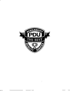 PDU AVAILABILITY THE BEST QUALITY SERVICE trademark