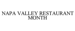 NAPA VALLEY RESTAURANT MONTH trademark