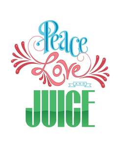 PEACE LOVE AND JUICE trademark