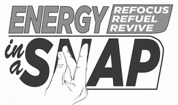 ENERGY IN A SNAP REFOCUS REFUEL REVIVE trademark