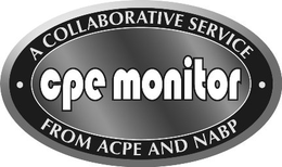 CPE MONITOR A COLLABORATIVE SERVICE FROM ACPE AND NABP trademark