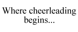 WHERE CHEERLEADING BEGINS... trademark