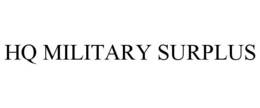 HQ MILITARY SURPLUS trademark