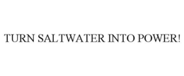 TURN SALTWATER INTO POWER! trademark