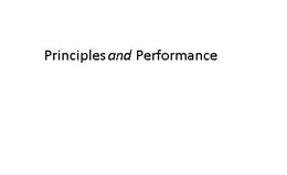 PRINCIPLES AND PERFORMANCE trademark