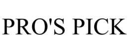 PRO'S PICK trademark