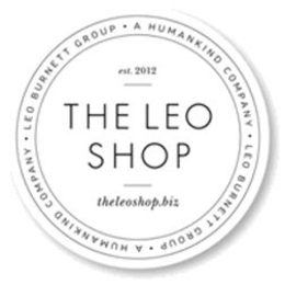 THE LEO SHOP EST. 2012 THELEOSHOP.BIZ LEO BURNETT GROUP · A HUMANKIND COMPANY · LEO BURNETT GROUP · A HUMANKIND COMPANY trademark