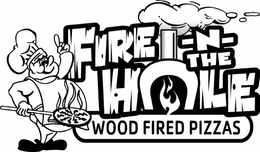 FIRE-N-THE HOLE WOOD FIRED PIZZAS. trademark