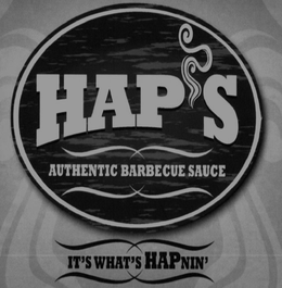 HAP'S AUTHENTIC BARBECUE SAUCE IT'S WHAT'S HAPNIN' trademark