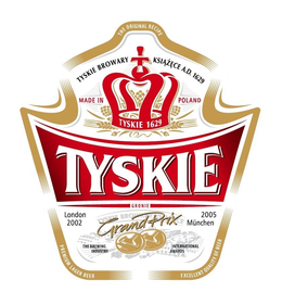 THE ORIGINAL RECIPE TYSKIE BROWARY KSIAZECE A.D. 1629 MADE IN POLAND TYSKIE 1629 TYSKIE GRONIE LONDON 2002 TYSKIE BROWARY KSIAZECE GRAND PRIX 2005 MUNCHEN THE BREWING INDUSTRY INTERNATIONAL AWARDS PREMIUM LAGER BEER EXCELLENT QUALITY OF BEER trademark