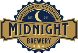 MIDNIGHT GOOCHLAND COUNTY VIRGINIA BREWERY EST. 2011 trademark