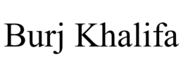 BURJ KHALIFA trademark