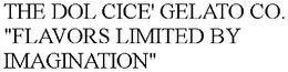 THE DOL CICE' GELATO COMPANY "FLAVORS LIMITED BY IMAGINATION" trademark