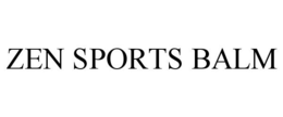 ZEN SPORTS BALM trademark