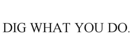 DIG WHAT YOU DO. trademark
