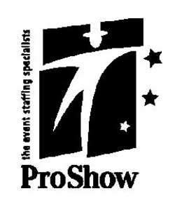 PROSHOW THE EVENT STAFFING SPECIALISTS trademark