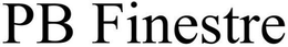 PB FINESTRE WINDOWS AND DOORS trademark