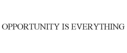 OPPORTUNITY IS EVERYTHING trademark