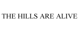 THE HILLS ARE ALIVE trademark