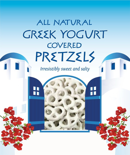ALL NATURAL GREEK YOGURT COVERED PRETZELS IRRESISTIBLY SWEET AND SALTY trademark