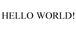 HELLO WORLD! trademark